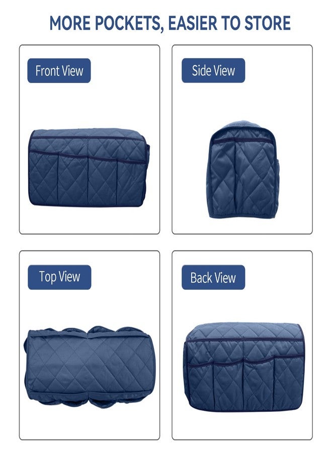 MEHIDFY Armchair Caddy, Waterproof Sofa Armrest Organizer, Non Slip Recliner Organizer, Remote Holder for Recline, Recliner Caddy with 14 Pockets Storage for TV Remote, Phone, Magazine (Blue) - Image 4